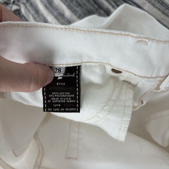 7 for All Mankind Jeans Women's 28 Bootcut White Denim Flare Low Rise 28x33 - Picture 5 of 9